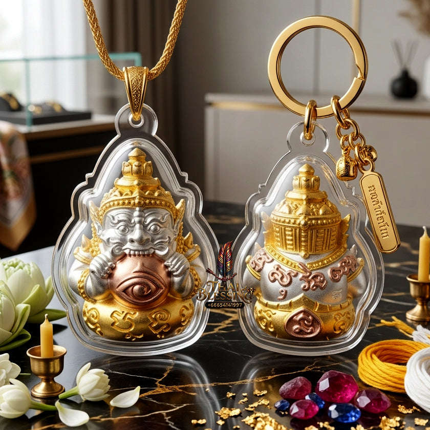 ✨ Authentic Phra Rahu Amulet – Sacred 3K Plated Bronze Talisman for Destiny Elevation & Luck (Blessed by Arjan Subin Na-Na-Thong, 2023 Edition) Thai Blessing Co By RURUECHA