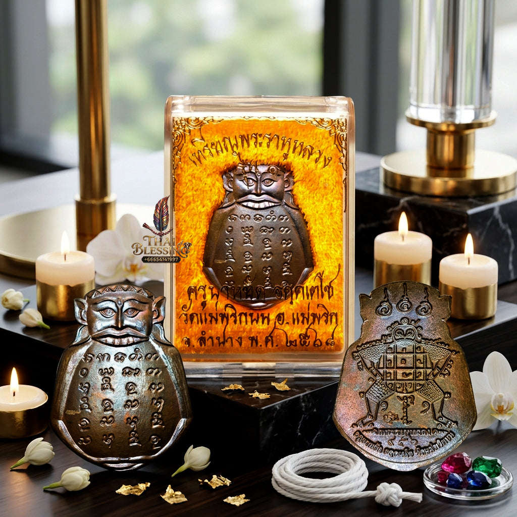 ✨ Authentic 'Phra Rahu Luang' (Great Eclipse Deity): Sacred Chanuan Metal Edition by Kruba Yat, Wat Mae Phrik Bon – 2025 Masterpiece Thai Blessing Co By RURUECHA