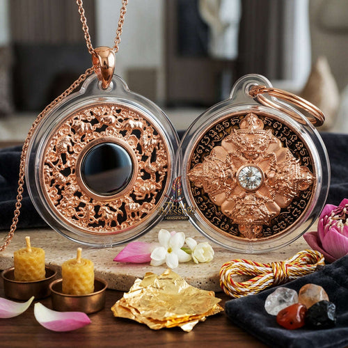 ✨ Authentic 'Phra Rahu Phichai Sombat' (Victory & Wealth) Coin: Bronze, Pink-Gold (Nak) Plated & Enamel Edition by Phra Kru Sophon Kityathorn (Ajarn Rotsiri), Wat Phukhao Thong – 2019 Masterpiece Thai Blessing Co By RURUECHA