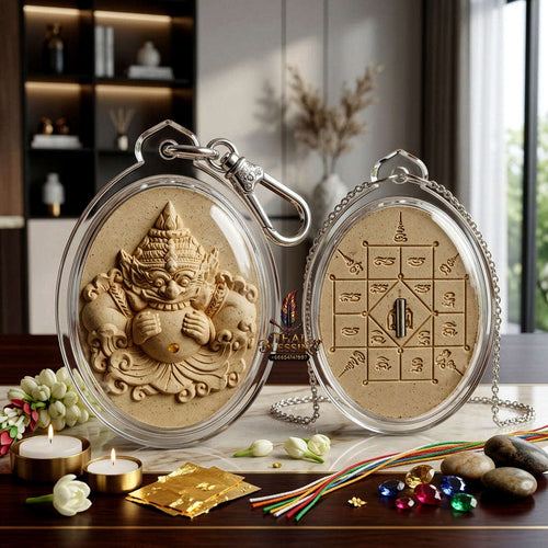 ✨ Authentic Phra Rahu Sacred Powder Amulet – Luang Phor Ken, Wat Koh 2015 Edition – Rare Spiritual Heritage for Fortune & Protection Thai Blessing Co By RURUECHA