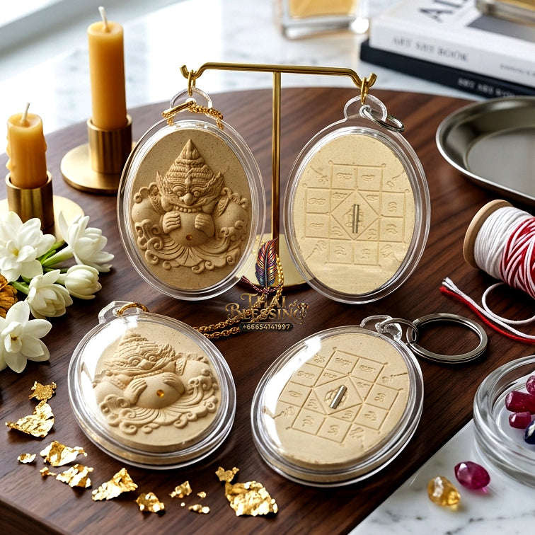 ✨ Authentic Phra Rahu Sacred Powder Amulet – Luang Phor Ken, Wat Koh 2015 Edition – Rare Spiritual Heritage for Fortune & Protection Thai Blessing Co By RURUECHA