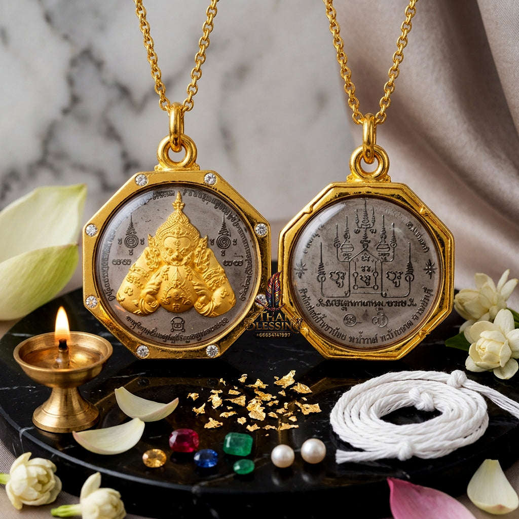 ✨ Authentic Phra Rahu Song Rit Amulet – Sacred Black Rhodium Bronze Thai Talisman for Instant Luck, Wealth Attraction & Darkness Protection (Blessed by Phra-achan Lek) Thai Blessing Co By RURUECHA