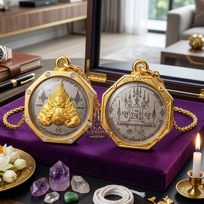 ✨ Authentic Phra Rahu Song Rit Amulet – Sacred Black Rhodium Bronze Thai Talisman for Instant Luck, Wealth Attraction & Darkness Protection (Blessed by Phra-achan Lek) Thai Blessing Co By RURUECHA