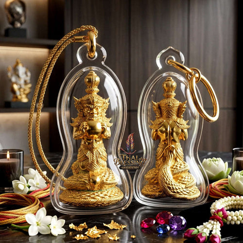 ✨ Authentic Phra Rahu Wealth Talisman – Premium Gold Plated Bronze, Luang Phor Sern, Wat Kao Luang Aat 2021 Edition – The Ultimate Prosperity Magnet Thai Blessing Co By RURUECHA