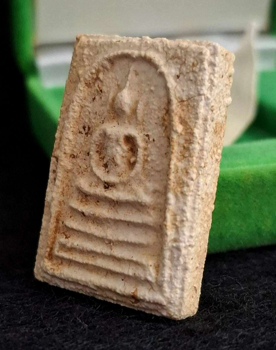 Authentic Phra Somdej Bang Khun Phrom Retro Edition 2547 - Sacred Holy Water Soaked Wealth Protection Amulet from Wat Bang Khun Phrom Thai Blessing Co By RURUECHA