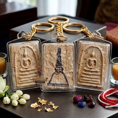 Authentic Phra Somdej Bang Khun Phrom Retro Edition 2547 - Sacred Holy Water Soaked Wealth Protection Amulet from Wat Bang Khun Phrom Thai Blessing Co By RURUECHA