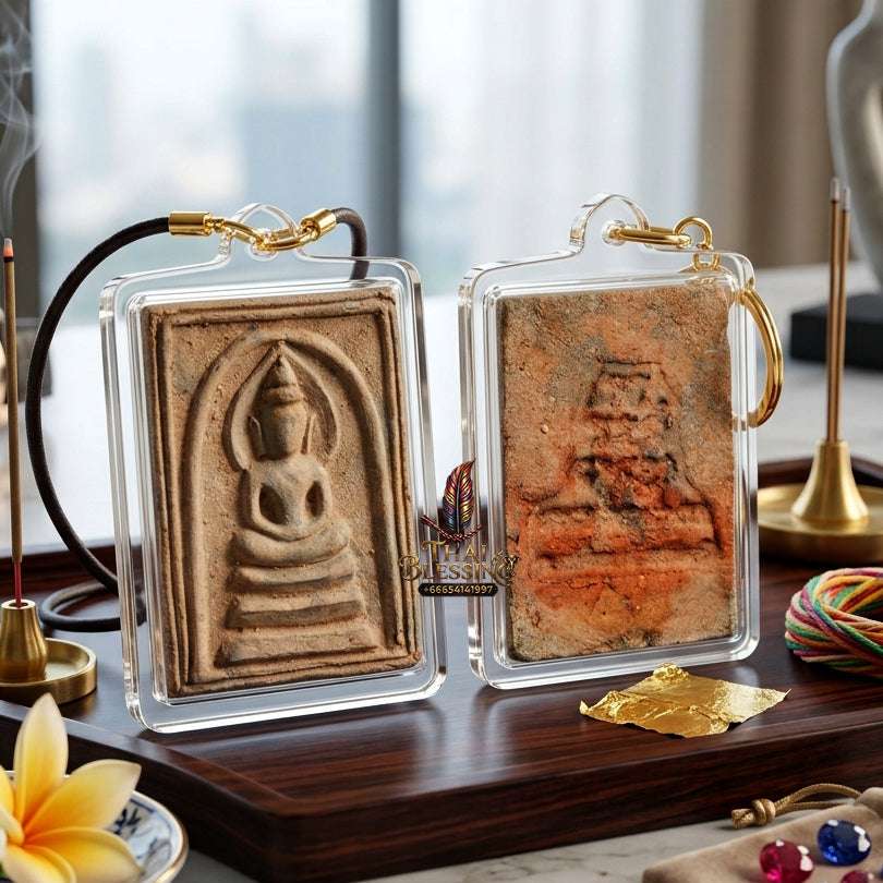 Authentic Phra Somdej Bucha Kru 108 Herbs Wealth Luck Protection Amulet 2563 - Sacred 108 Herbs Guru Worship Talisman by Ajahn Plian Hatthayanon Thai Blessing Co By RURUECHA