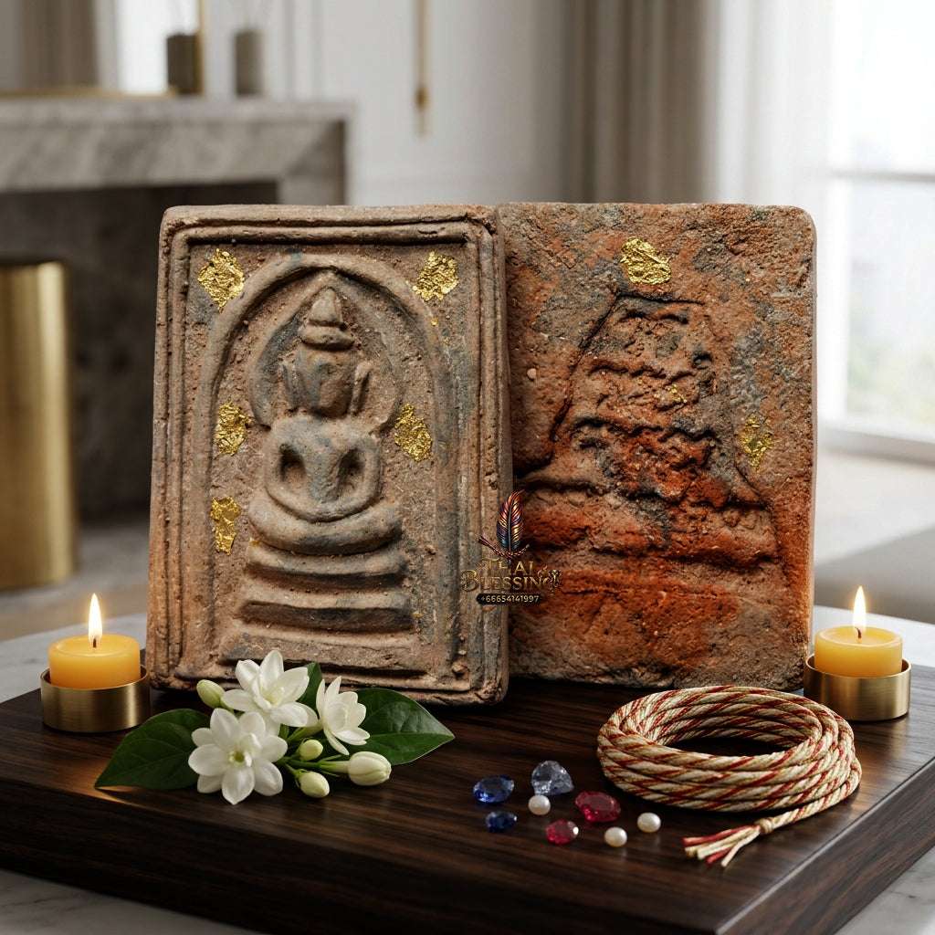 Authentic Phra Somdej Bucha Kru 108 Herbs Wealth Luck Protection Amulet 2563 - Sacred 108 Herbs Guru Worship Talisman by Ajahn Plian Hatthayanon Thai Blessing Co By RURUECHA