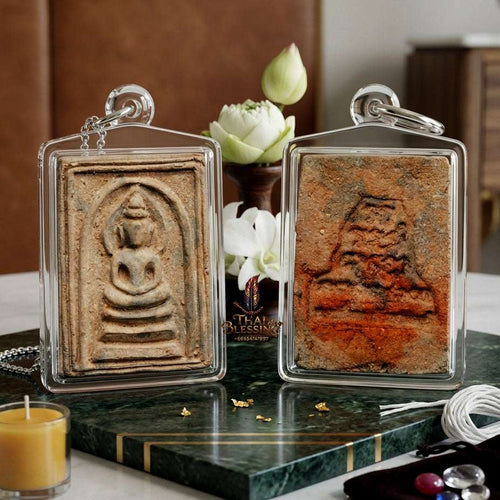 Authentic Phra Somdej Bucha Kru 108 Herbs Wealth Luck Protection Amulet 2563 - Sacred 108 Herbs Guru Worship Talisman by Ajahn Plian Hatthayanon Thai Blessing Co By RURUECHA