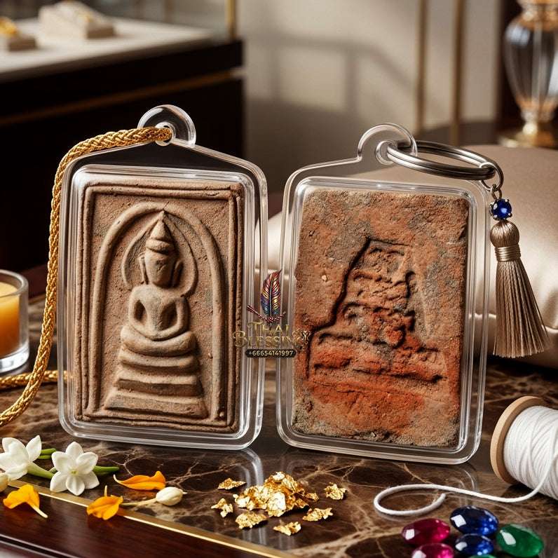 Authentic Phra Somdej Bucha Kru 108 Herbs Wealth Luck Protection Amulet 2563 - Sacred 108 Herbs Guru Worship Talisman by Ajahn Plian Hatthayanon Thai Blessing Co By RURUECHA