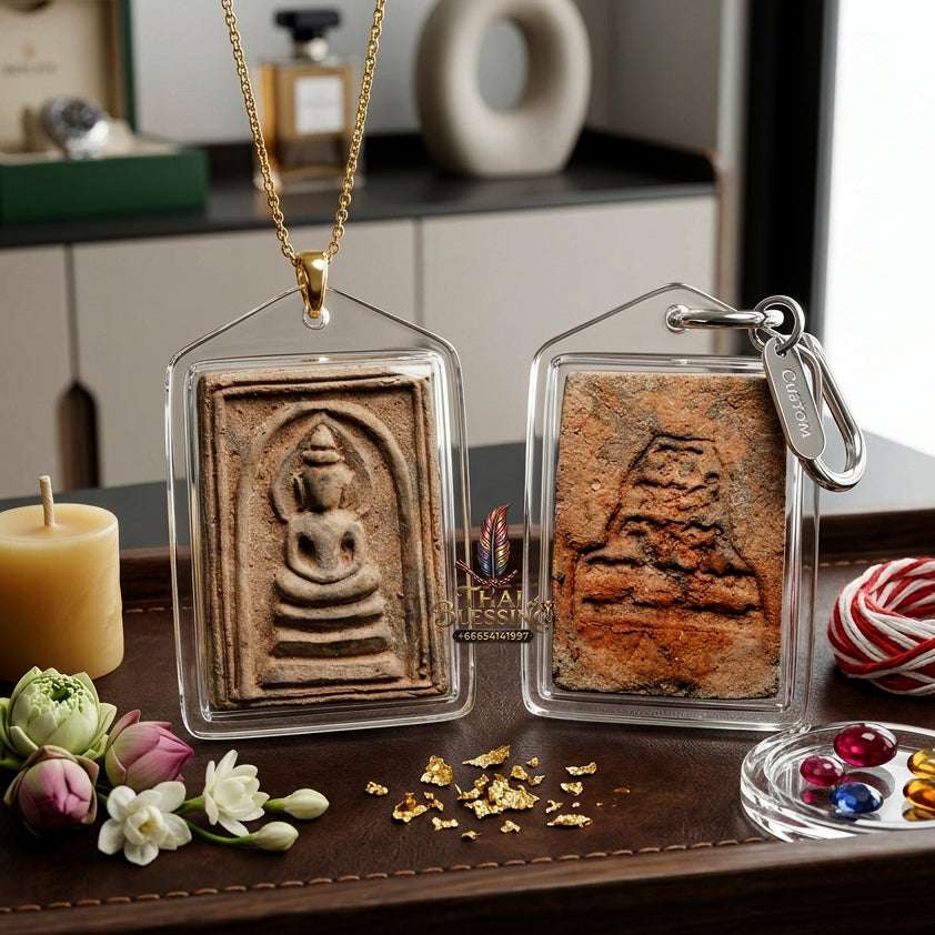 Authentic Phra Somdej Bucha Kru 108 Herbs Wealth Luck Protection Amulet 2563 - Sacred 108 Herbs Guru Worship Talisman by Ajahn Plian Hatthayanon Thai Blessing Co By RURUECHA