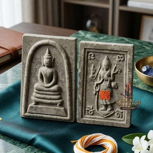 Authentic Phra Somdej Lang Phra Siwalee Wealth Attraction Amulet 2563 - Sacred Grey Incense Powder Maha Lap Talisman by Luang Phor Wichai, Wat Hua Den Thai Blessing Co By RURUECHA