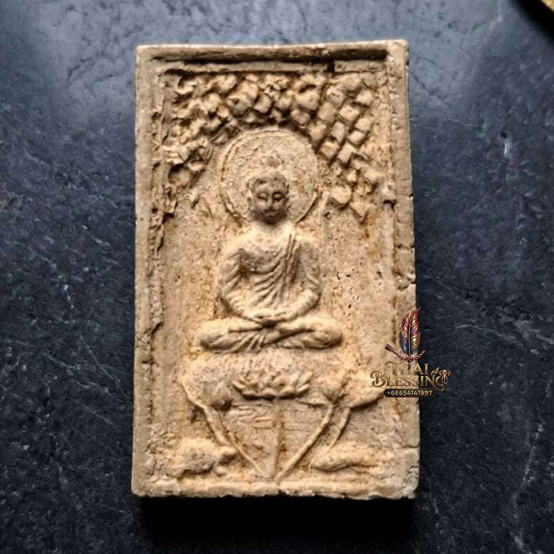 Authentic Phra Somdej Prok Bodhi Bua 4 La Wealth Protection Amulet 2513 - Sacred Lotus Bodhi Shelter Talisman from Wat Sri Bua Ban, Suphanburi