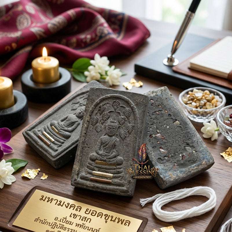 Authentic Phra Somdej Prok Bodhi Jumbo Wealth Metta Protection Amulet 2564 - Sacred Black Herbal Powder Bodhi Tree Shelter Talisman by Ajahn Plian Hatthayanon Thai Blessing Co By RURUECHA