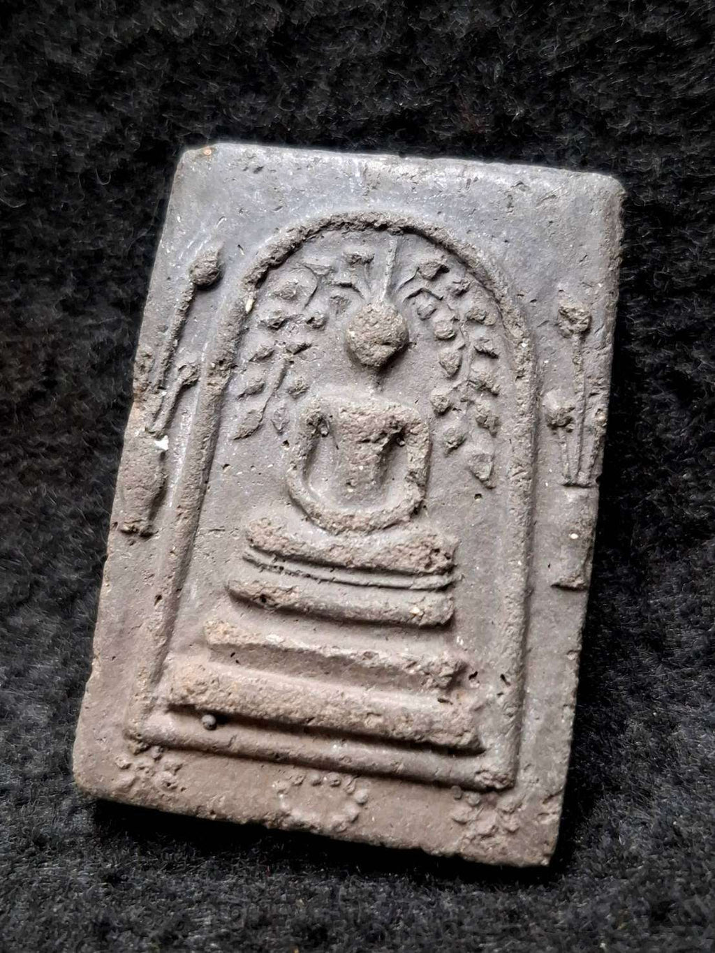 Authentic Phra Somdej Prok Bodhi Wealth Protection Amulet - Sacred Buddha Powder Bodhi Shelter Talisman by Chao Khun Thiang, Wat Rakhang Khositaram Bangkok