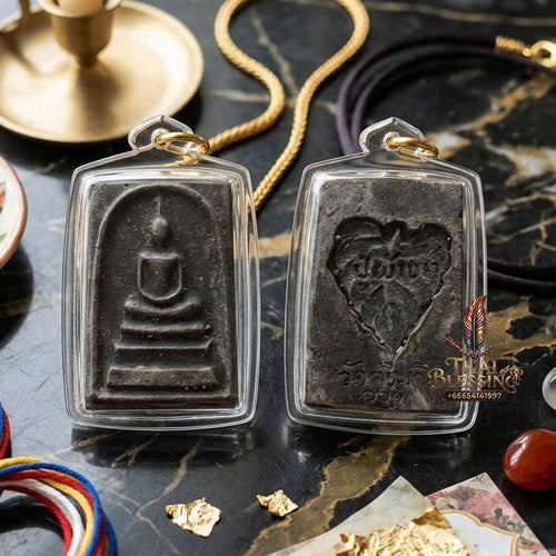 Authentic Phra Somdej Run 1 Wealth Protection Amulet - Sacred Buddha Powder Talisman by Luang Pu Pha Khao, Wat Sri Mani Roi Et Thai Blessing Co By RURUECHA