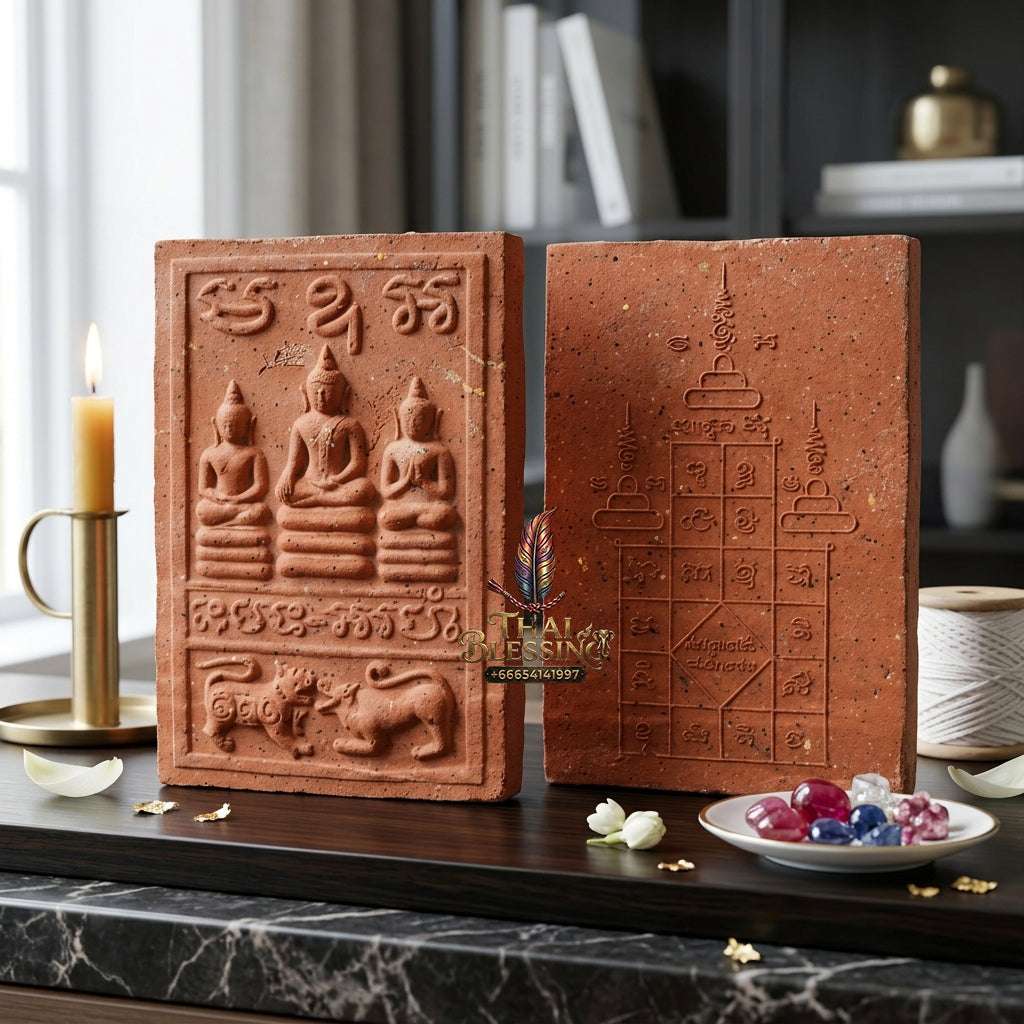 Authentic Phra Somdej Singh Pon Huey Suea Non Kin Wealth Protection Maha Lap Metta Amulet 2553 - Sacred Herbal Powder Klaewklad Kongkraphan Talisman by Luang Pu Somchai, Wat Kongkha Thai Blessing Co By RURUECHA