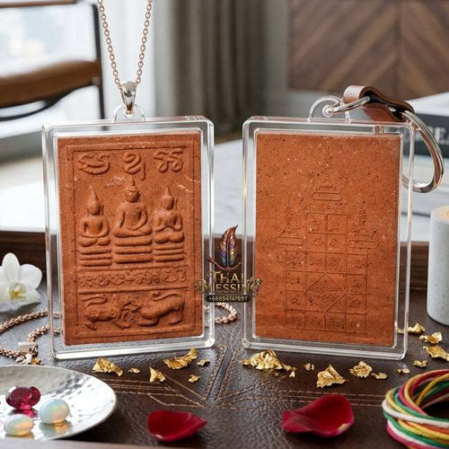 Authentic Phra Somdej Singh Pon Huey Suea Non Kin Wealth Protection Maha Lap Metta Amulet 2553 - Sacred Herbal Powder Klaewklad Kongkraphan Talisman by Luang Pu Somchai, Wat Kongkha Thai Blessing Co By RURUECHA