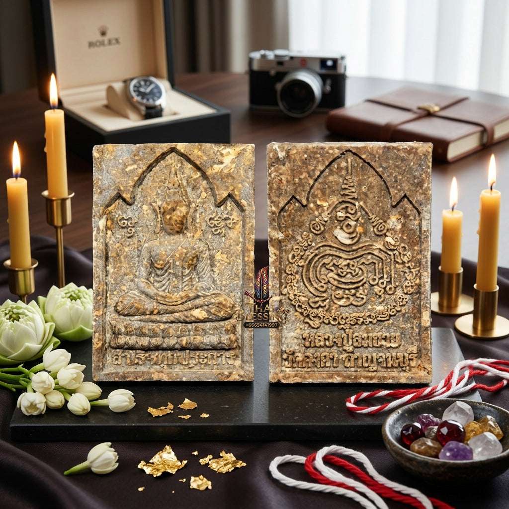 Authentic Phra Somdej Success in All Wishes Fulfillment Amulet 2555 - Sacred 108 Herbs Wealth Attraction Metta Protection Talisman by Luang Pu Somchai, Wat Kongkha Thai Blessing Co By RURUECHA