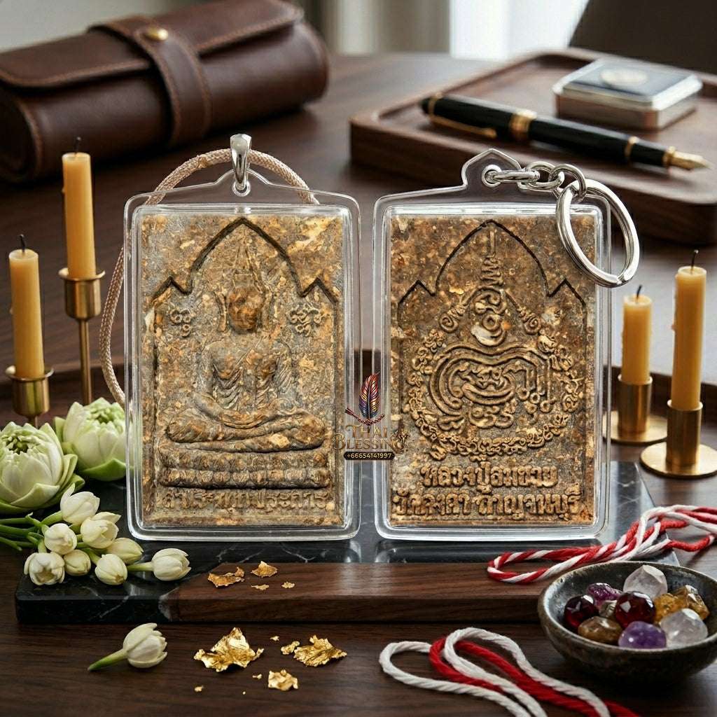 Authentic Phra Somdej Success in All Wishes Fulfillment Amulet 2555 - Sacred 108 Herbs Wealth Attraction Metta Protection Talisman by Luang Pu Somchai, Wat Kongkha Thai Blessing Co By RURUECHA