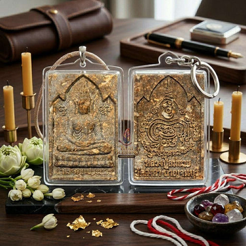 Authentic Phra Somdej Success in All Wishes Fulfillment Amulet 2555 - Sacred 108 Herbs Wealth Attraction Metta Protection Talisman by Luang Pu Somchai, Wat Kongkha Thai Blessing Co By RURUECHA