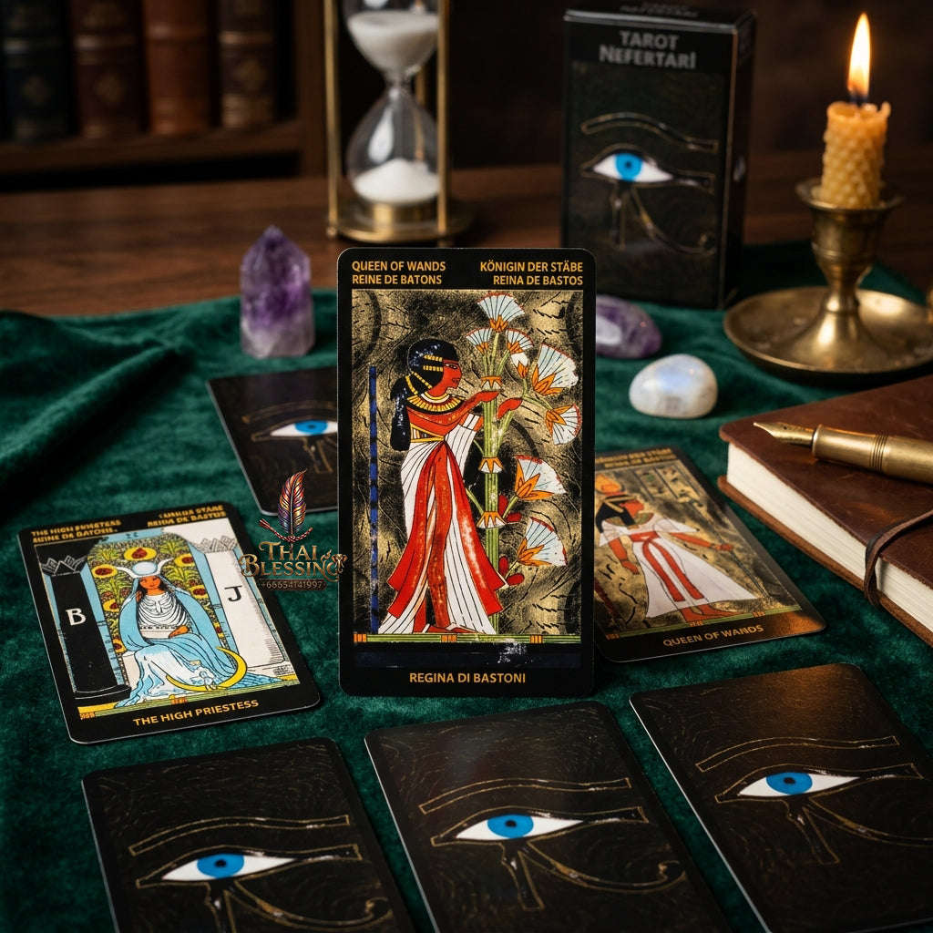 Authentic Rider-Waite Tarot Cards Deck (78-Card Set with Guidebook) - Top-Rated Beginner Friendly Fortune Telling & Tabletop Divination Spiritual Art Collectible Thai Blessing Co By RURUECHA