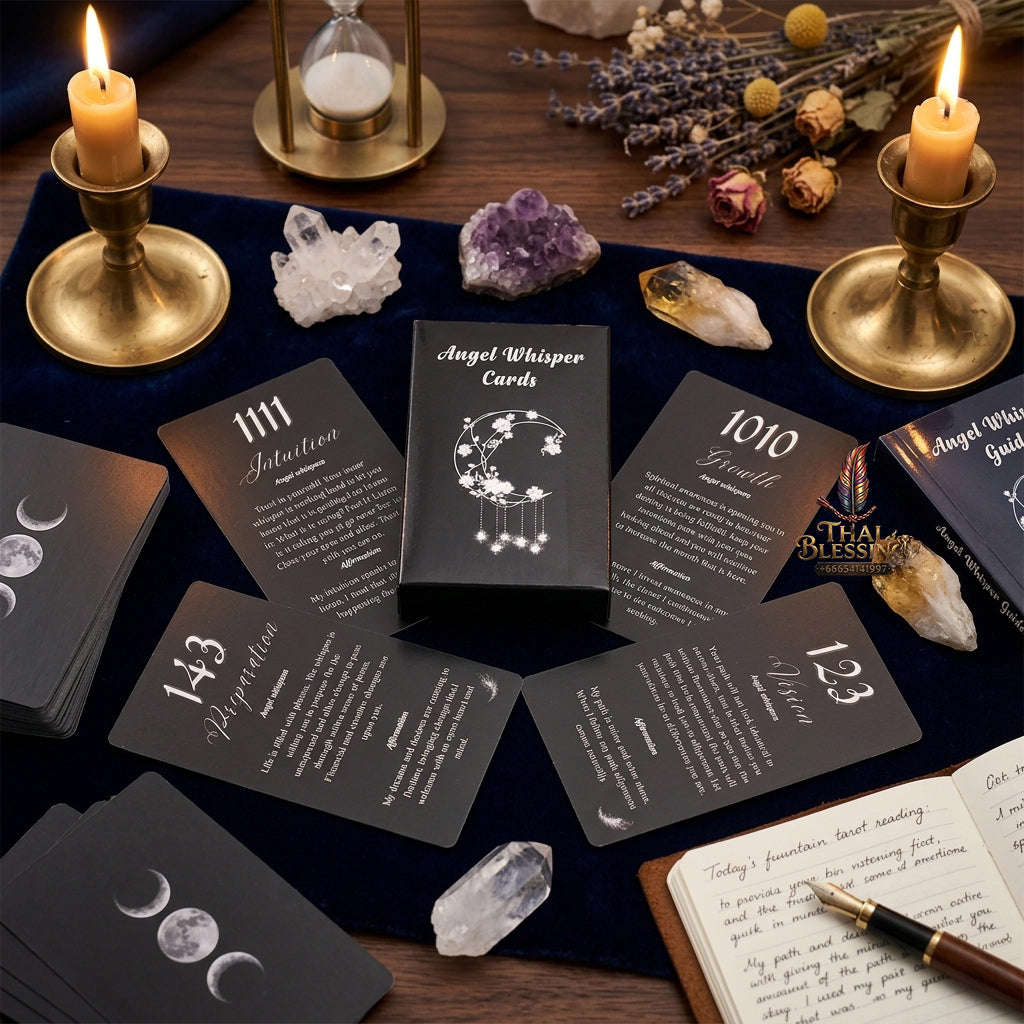 Authentic Rider-Waite Tarot Cards Deck (78-Card Set with Guidebook) - Top-Rated Beginner Friendly Fortune Telling & Tabletop Divination Spiritual Art Collectible Thai Blessing Co By RURUECHA