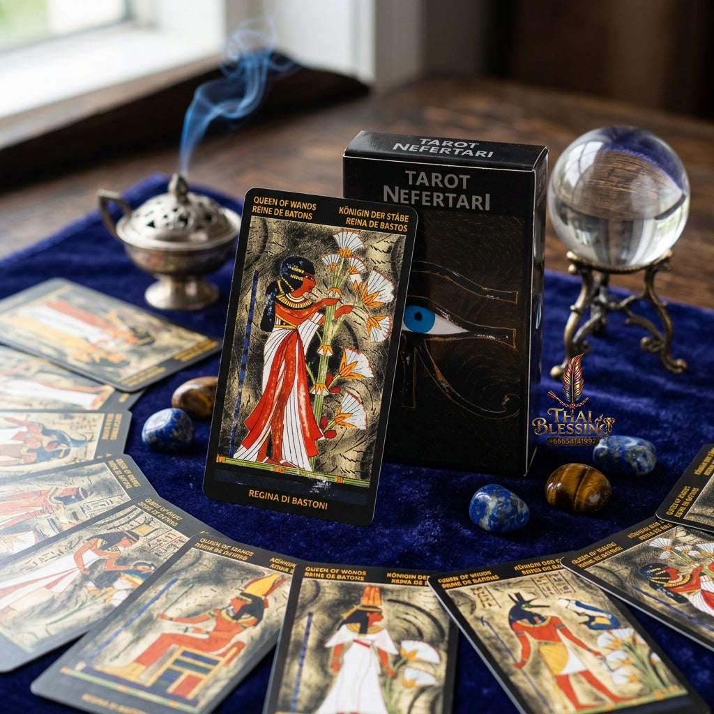 Authentic Rider-Waite Tarot Cards Deck (78-Card Set with Guidebook) - Top-Rated Beginner Friendly Fortune Telling & Tabletop Divination Spiritual Art Collectible Thai Blessing Co By RURUECHA
