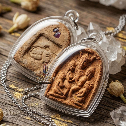 Authentic Sacred Lanna Phaya Khao Kham Golden Horned Lord Charm & Wealth Attraction Amulet (Sacred Herbal Medicine Powder) Thai Blessing Co By RURUECHA