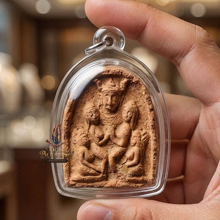 Authentic Sacred Lanna Phaya Khao Kham Golden Horned Lord Charm & Wealth Attraction Amulet (Sacred Herbal Medicine Powder) Thai Blessing Co By RURUECHA