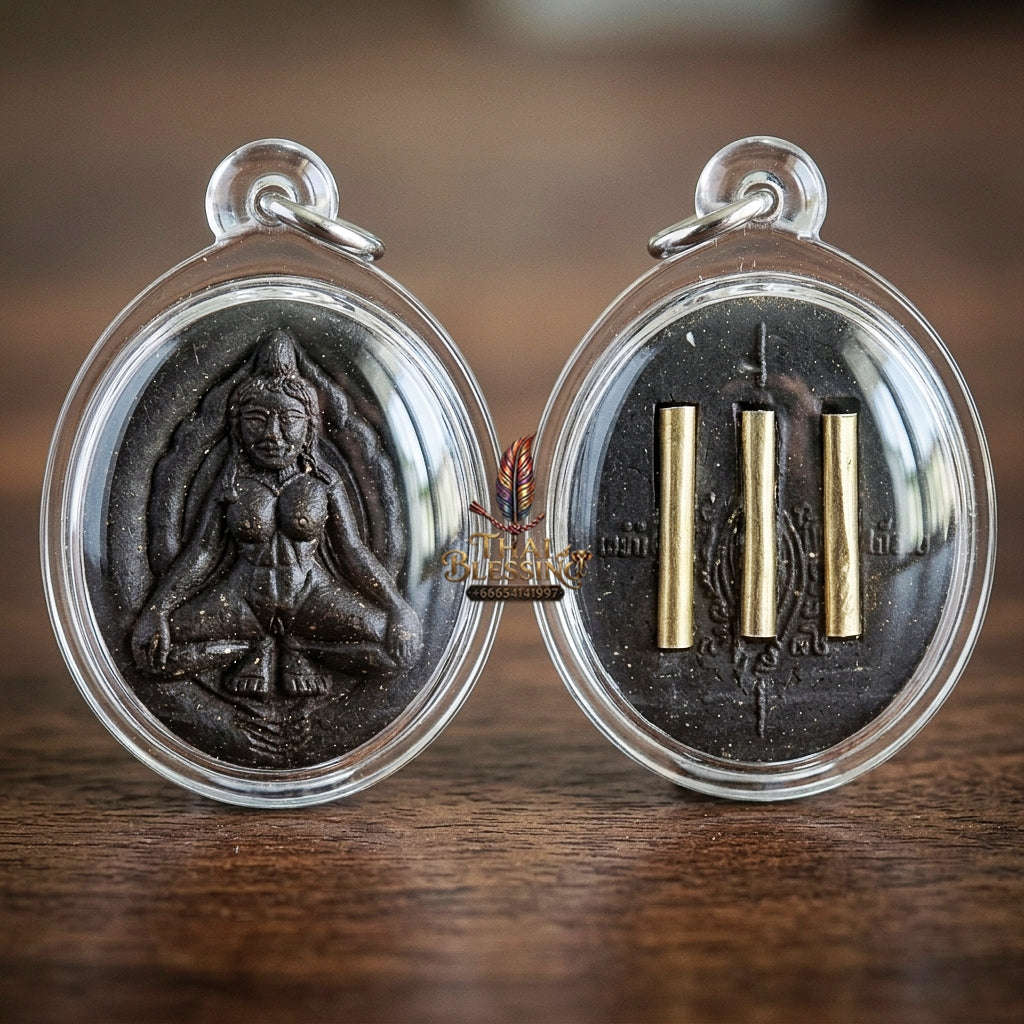 Authentic Sacred Mae Per Supreme Charm & Fortune Amulet (Sacred Attraction Powder) – Consecrated by Kruba Kampeng, Asrom Sukhawadee Wararam BE 2567