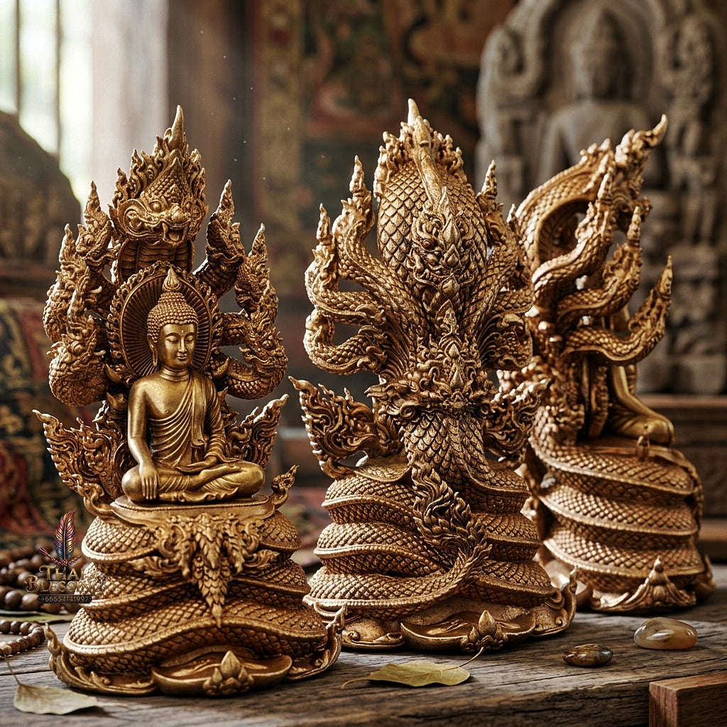Authentic Sacred Phra Nakprok Phra Buddha Sri Sattanakaraj Phitak Protector Amulet (Pure Sacred Bronze Edition - Item 1.10) Thai Blessing Co By RURUECHA