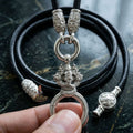 Authentic Sacred Thai Fine Art Amulet Necklace "Na Thep - Nakaya Naga King Edition" (925 Sterling Silver Rhodium-Plated Carabiner Clasp with Premium Korean Cord) Thai Blessing Co By RURUECHA