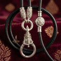 Authentic Sacred Thai Fine Art Amulet Necklace "Na Thep - Vessabusa Thao Wessuwan Edition" (925 Sterling Silver Rhodium-Plated Carabiner Clasp with Premium Korean Cord) Thai Blessing Co By RURUECHA