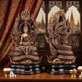 Authentic Sacred Thai Fine Art Statue "Phra Phuttha Sri Sattanakaraj Pitak" (Large 7-Headed Naga Protected Buddha - 30 cm / 12 Inches Altar Size B.E. 2567) Thai Blessing Co By RURUECHA