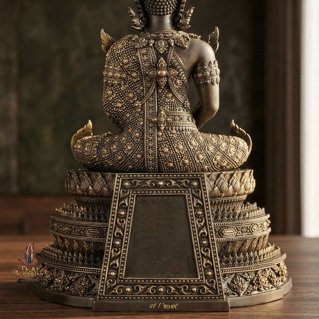 Authentic Sacred Thai Fine Art Statue "Phra Rattana" (Rattanakosin Style Royal Buddha - 5 Inch Lap / 27 cm High Altar Size) Thai Blessing Co By RURUECHA