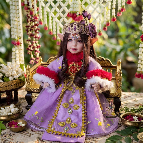 Authentic Thai 22-Inch Handmade Fantasy Elf Kumaree Look Thep Spirit Child Doll - for Extreme Metta Charm, Business Wealth & Luck Thai Blessing Co By RURUECHA