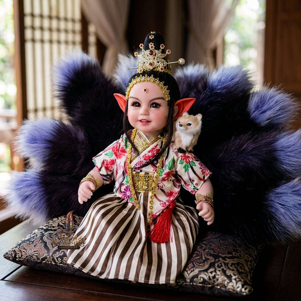 Authentic Thai 22-Inch Handmade Fantasy Kuman Thong Look Thep Spirit Child Doll - for Extreme Metta Charm, Business Wealth & Luck Thai Blessing Co By RURUECHA