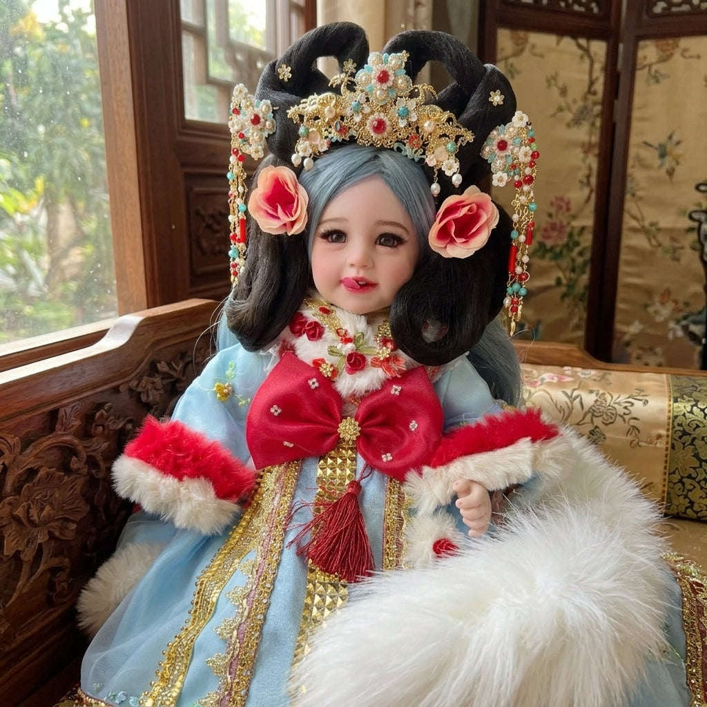 Authentic Thai 22-Inch Handmade Fantasy Kumaree Look Thep Spirit Child Doll - for Extreme Metta Charm, Business Wealth & Luck