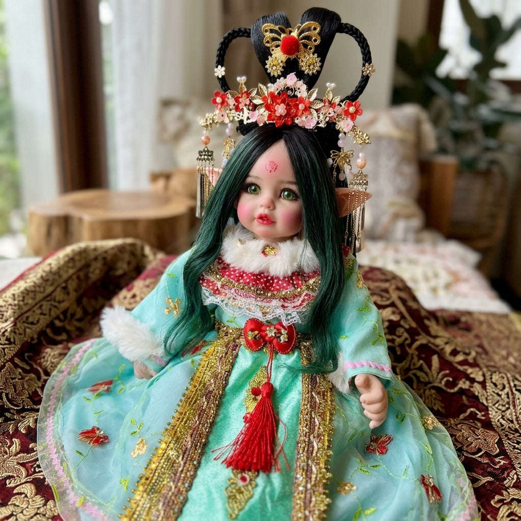 Authentic Thai 22-Inch Handmade Fantasy Kumaree Look Thep Spirit Child Doll - for Extreme Metta Charm, Business Wealth & Luck