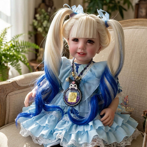 Authentic Thai 22-Inch Handmade Full-Vinyl Body Kumaree Look Thep Spirit Child Doll - for Extreme Metta Charm, Business Wealth & Luck