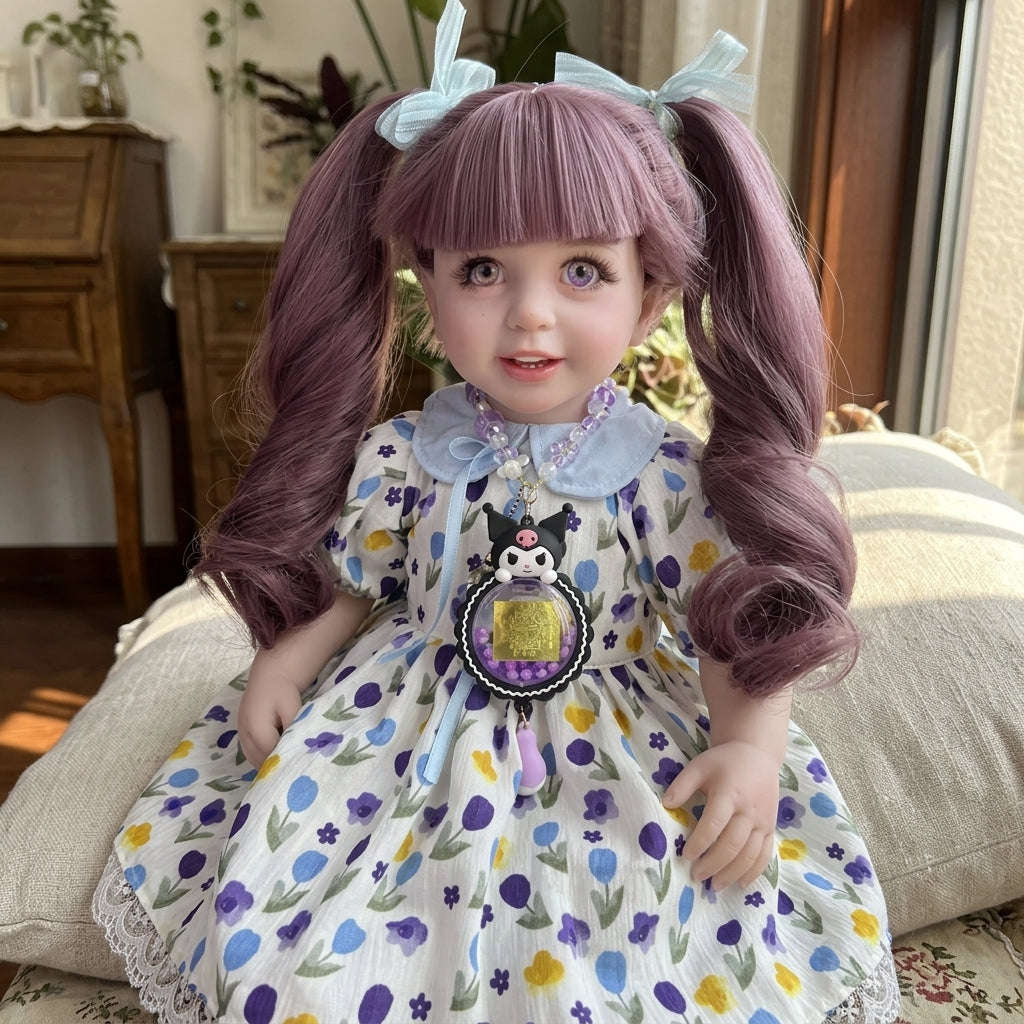 Authentic Thai 22-Inch Handmade Full-Vinyl Body Kumaree Look Thep Spirit Child Doll - for Extreme Metta Charm, Business Wealth & Luck