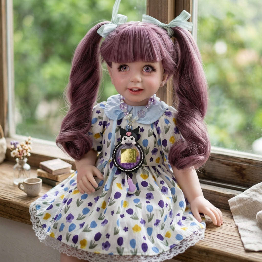 Authentic Thai 22-Inch Handmade Full-Vinyl Body Kumaree Look Thep Spirit Child Doll - for Extreme Metta Charm, Business Wealth & Luck