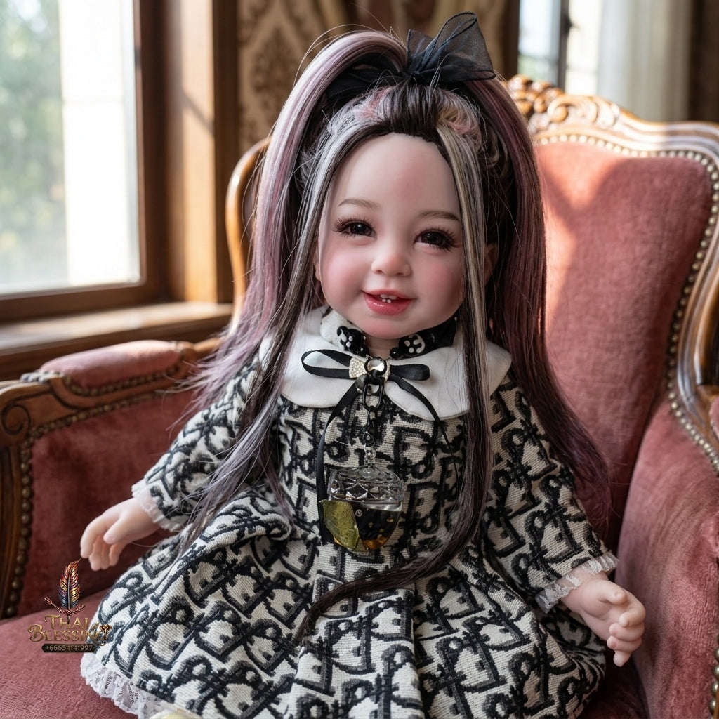 Authentic Thai 22-Inch Handmade Full-Vinyl Body Kumaree Look Thep Spirit Child Doll -  for Extreme Metta Charm, Business Wealth & Luck Thai Blessing Co By RURUECHA