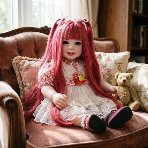 Authentic Thai 22-Inch Handmade Full-Vinyl Body Kumaree Look Thep Spirit Child Doll - for Extreme Metta Charm, Business Wealth & Luck
