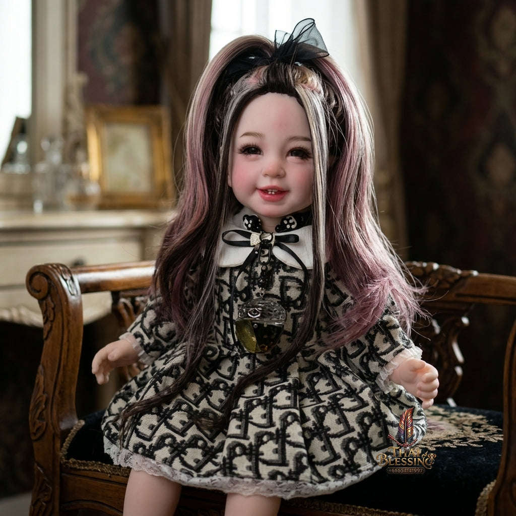 Authentic Thai 22-Inch Handmade Full-Vinyl Body Kumaree Look Thep Spirit Child Doll -  for Extreme Metta Charm, Business Wealth & Luck Thai Blessing Co By RURUECHA