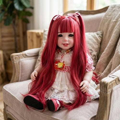 Authentic Thai 22-Inch Handmade Full-Vinyl Body Kumaree Look Thep Spirit Child Doll - for Extreme Metta Charm, Business Wealth & Luck