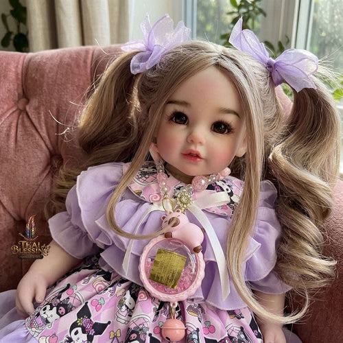 Authentic Thai 22-Inch Handmade Full-Vinyl Body Kumaree Look Thep Spirit Child Doll - for Extreme Metta Charm, Business Wealth & Luck Thai Blessing Co By RURUECHA