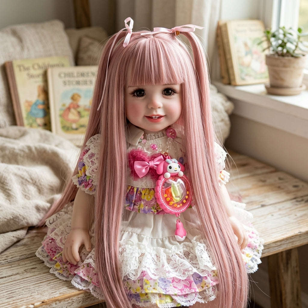 Authentic Thai 22-Inch Handmade Full-Vinyl Body Kumaree Look Thep Spirit Child Doll - for Extreme Metta Charm, Business Wealth & Luck