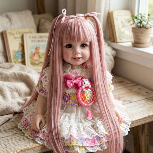 Authentic Thai 22-Inch Handmade Full-Vinyl Body Kumaree Look Thep Spirit Child Doll - for Extreme Metta Charm, Business Wealth & Luck
